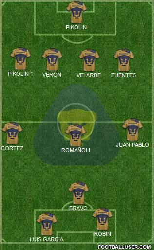 Club de Fútbol Universidad Formation 2013