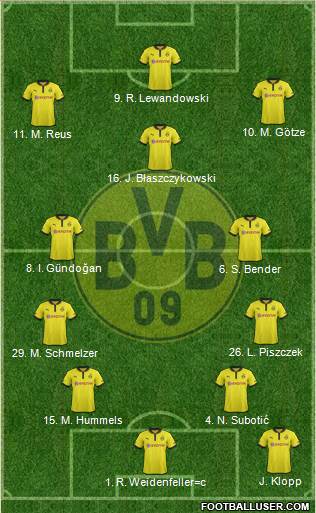 Borussia Dortmund Formation 2013