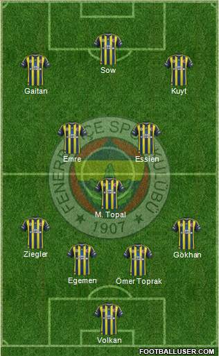 Fenerbahçe SK Formation 2013