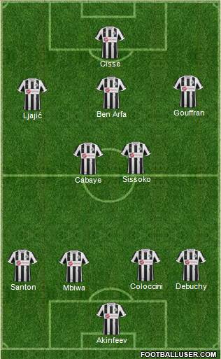 Newcastle United Formation 2013