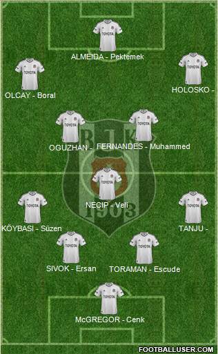 Besiktas JK Formation 2013