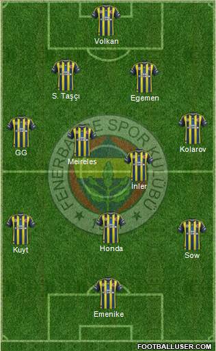 Fenerbahçe SK Formation 2013