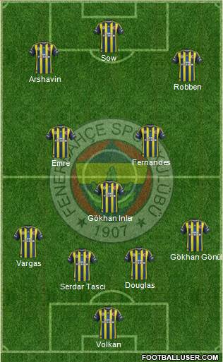 Fenerbahçe SK Formation 2013