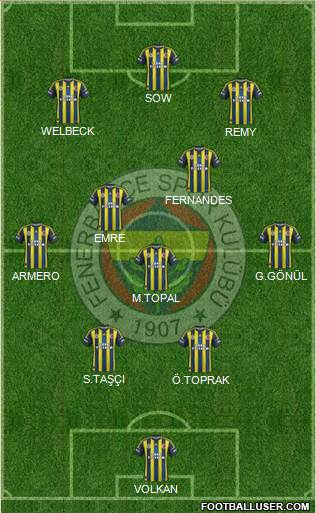 Fenerbahçe SK Formation 2013