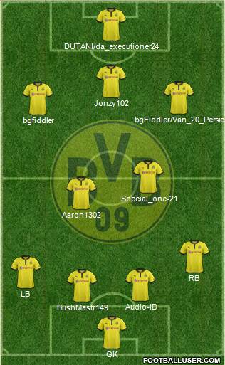 Borussia Dortmund Formation 2013