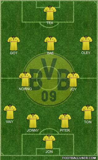 Borussia Dortmund Formation 2013