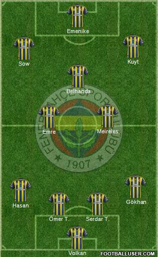 Fenerbahçe SK Formation 2013
