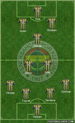 Fenerbahçe SK Formation 2013