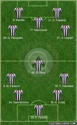 Udinese Formation 2013