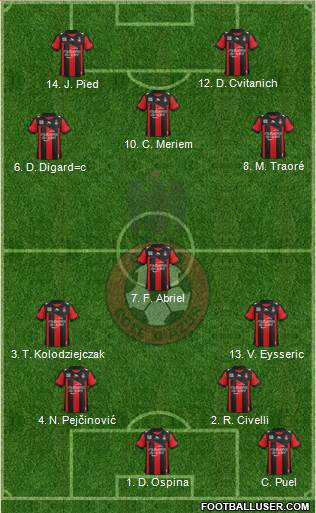 OGC Nice Côte d'Azur Formation 2013