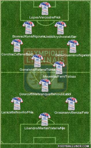 Olympique Lyonnais Formation 2013