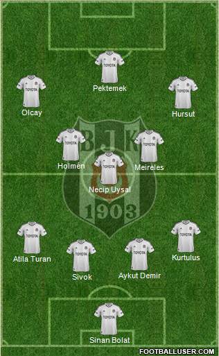 Besiktas JK Formation 2013