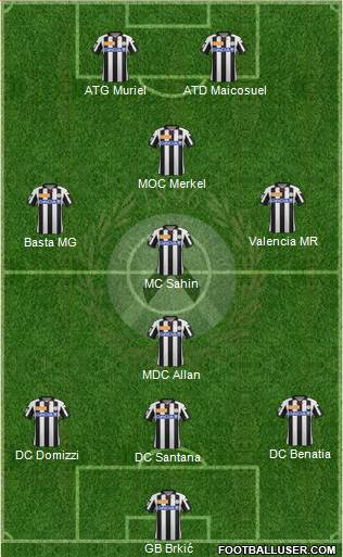 Udinese Formation 2013