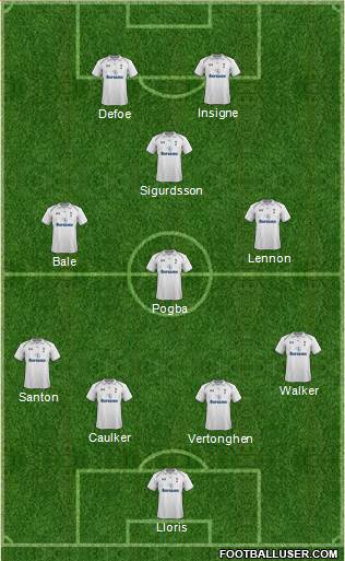 Tottenham Hotspur Formation 2013