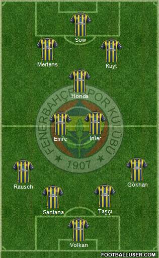 Fenerbahçe SK Formation 2013