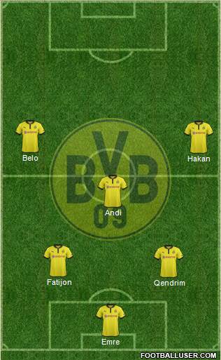 Borussia Dortmund Formation 2013