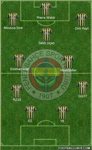 Fenerbahçe SK Formation 2013