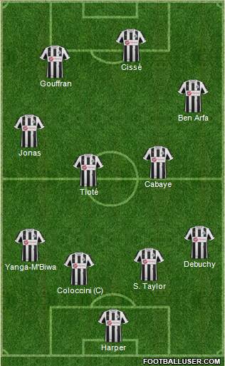 Newcastle United Formation 2013
