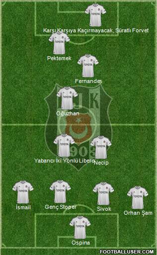 Besiktas JK Formation 2013