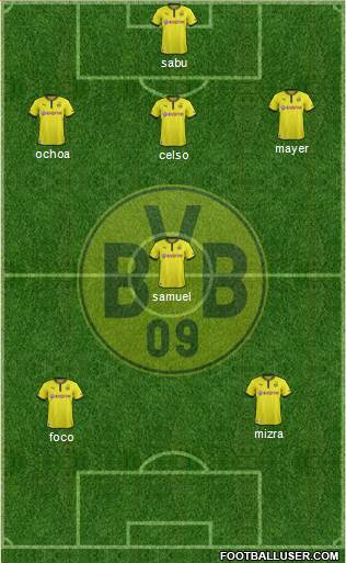 Borussia Dortmund Formation 2013