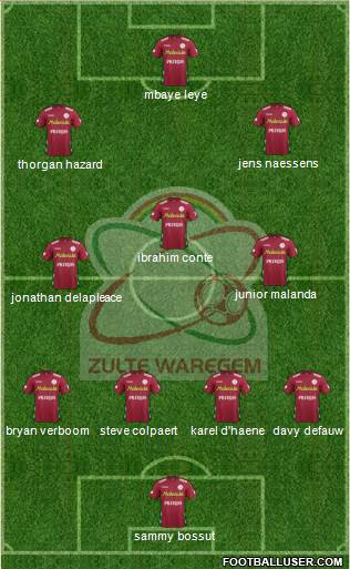 SV Zulte Waregem Formation 2013