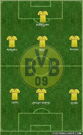 Borussia Dortmund Formation 2013