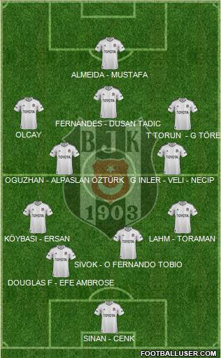 Besiktas JK Formation 2013