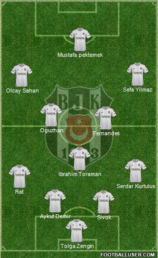 Besiktas JK Formation 2013