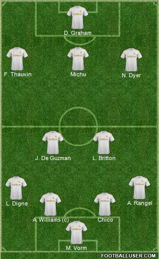 Swansea City Formation 2013