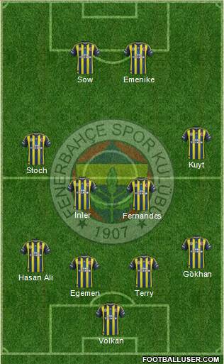 Fenerbahçe SK Formation 2013