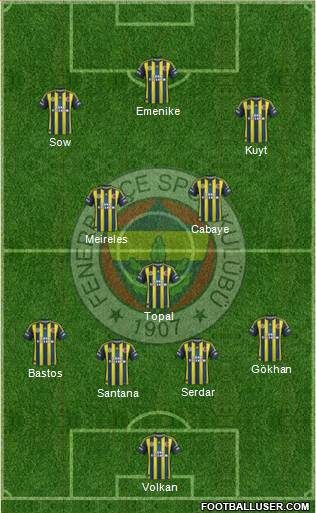 Fenerbahçe SK Formation 2013