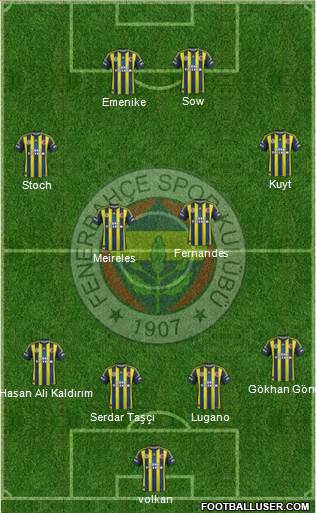 Fenerbahçe SK Formation 2013