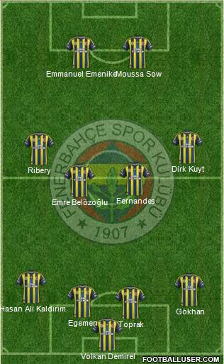Fenerbahçe SK Formation 2013