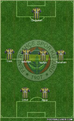 Fenerbahçe SK Formation 2013