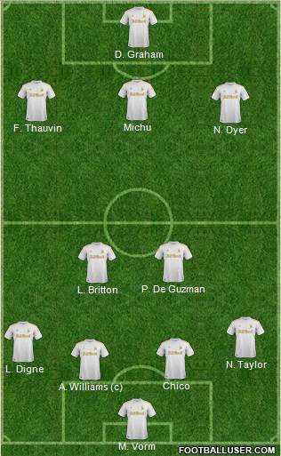 Swansea City Formation 2013