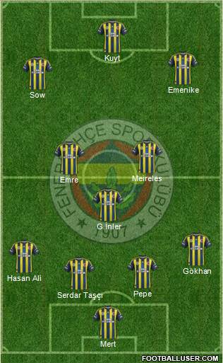 Fenerbahçe SK Formation 2013