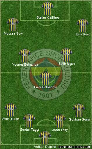 Fenerbahçe SK Formation 2013