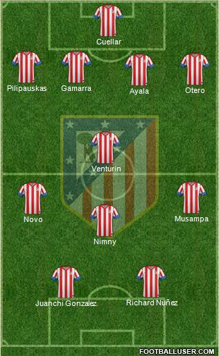 C. Atlético Madrid S.A.D. Formation 2013