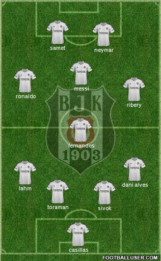 Besiktas JK Formation 2013