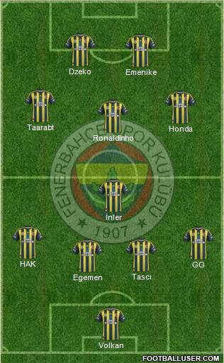 Fenerbahçe SK Formation 2013