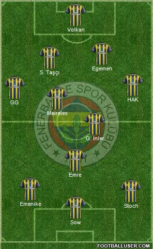 Fenerbahçe SK Formation 2013