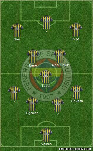 Fenerbahçe SK Formation 2013