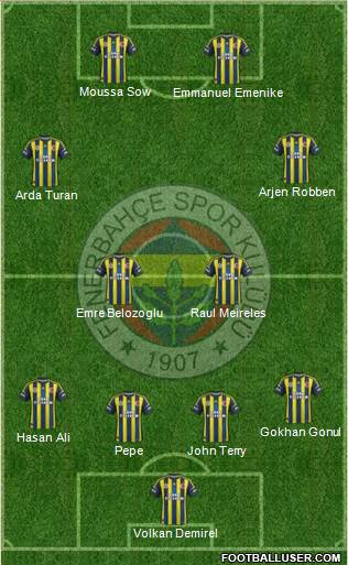 Fenerbahçe SK Formation 2013