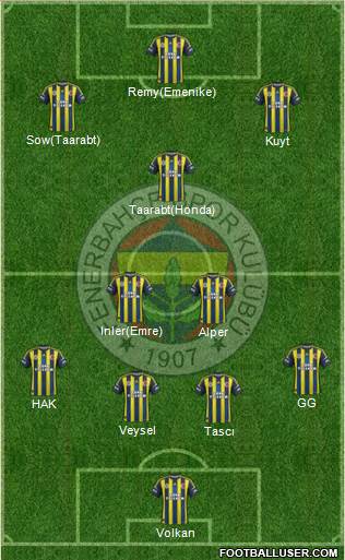 Fenerbahçe SK Formation 2013
