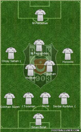 Besiktas JK Formation 2013