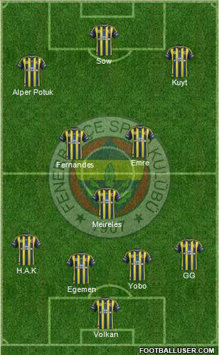 Fenerbahçe SK Formation 2013