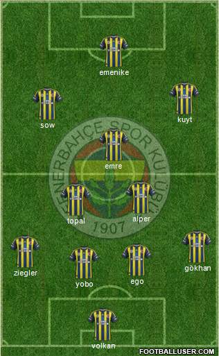 Fenerbahçe SK Formation 2013