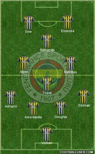 Fenerbahçe SK Formation 2013