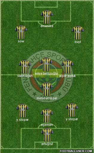 Fenerbahçe SK Formation 2013