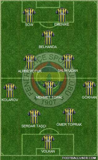 Fenerbahçe SK Formation 2013